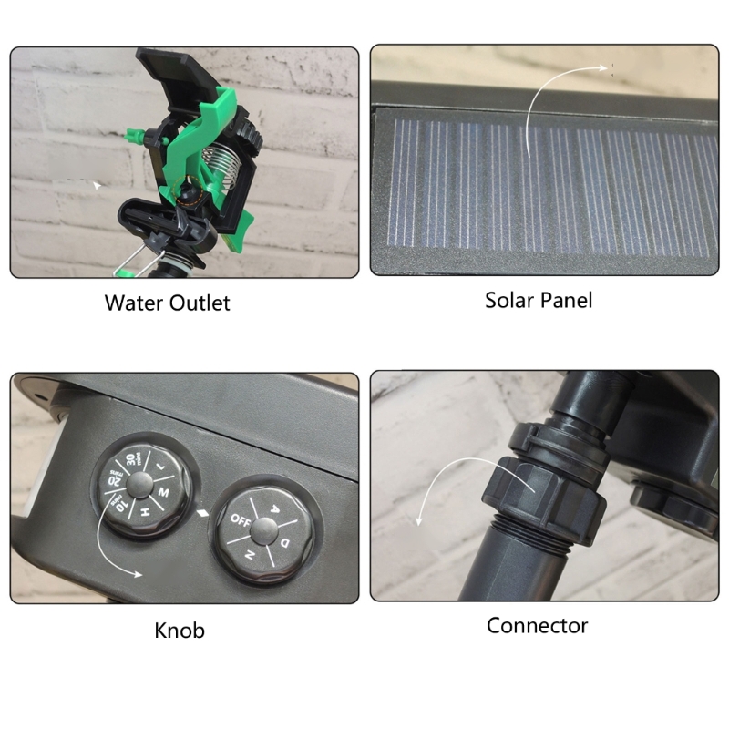 Smart Garden Construct - Temporizador riego jardín automático solar Temporizador