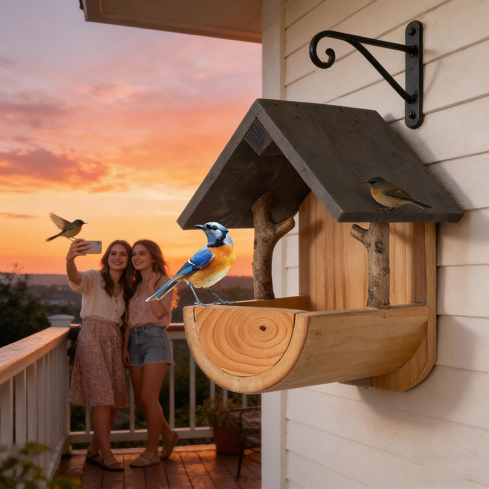 Smart Garden Box - Casa de pájaros colgante de madera,