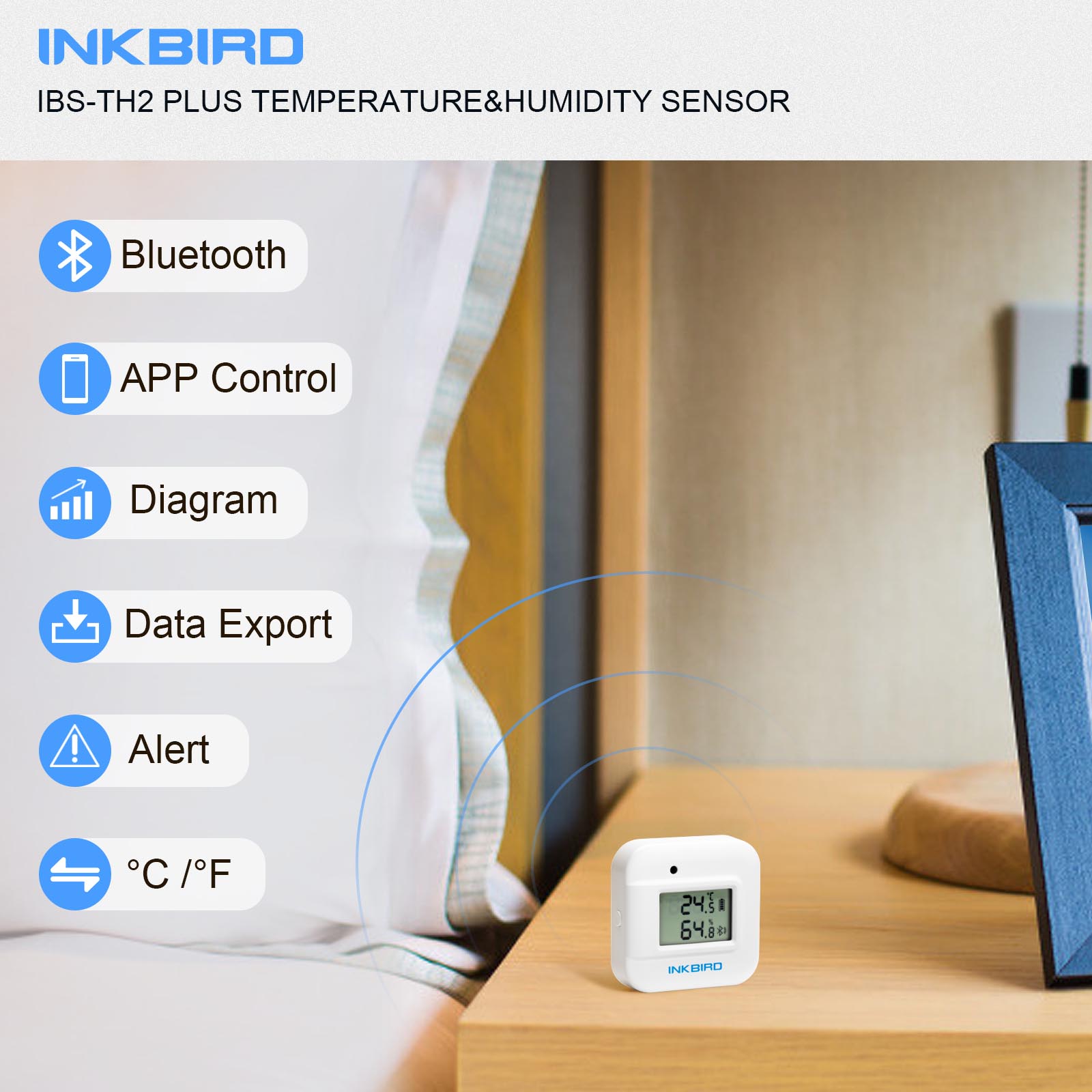 INKBIRD-termómetro inalámbrico - Rain Gauge Digital reseña y precio