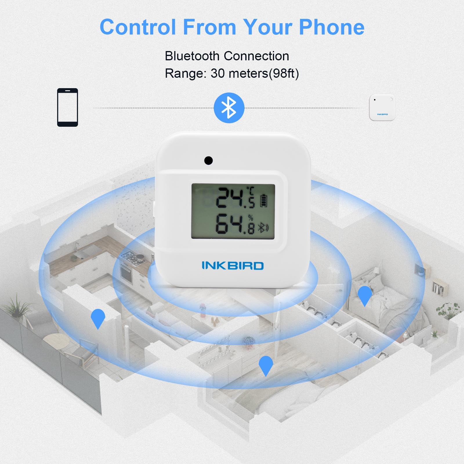 INKBIRD-termómetro inalámbrico - Rain Gauge Digital reseña y precio