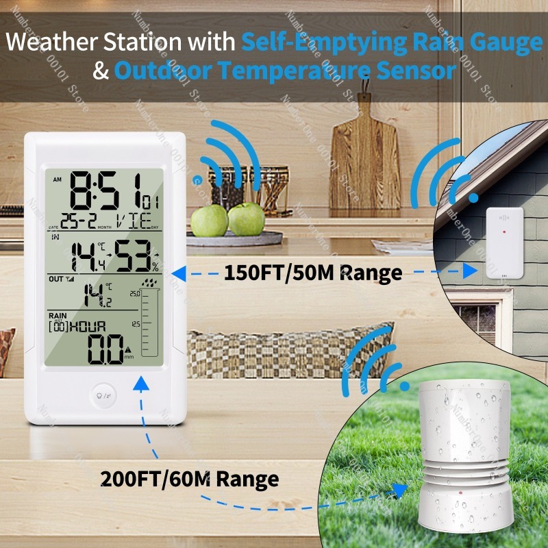 Estación Meteorológica Inalámb - Rain Gauge Digital reseña y precio