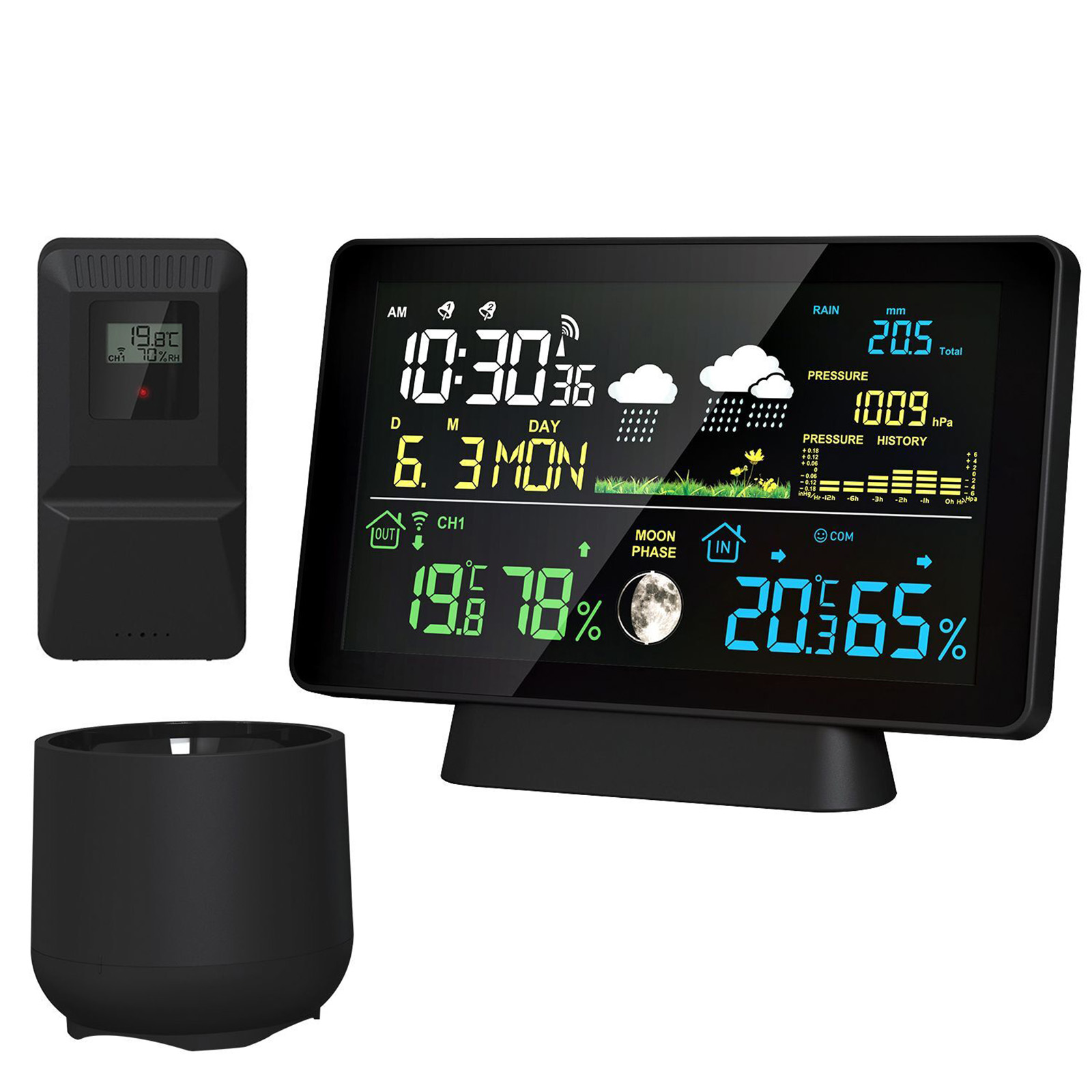 Estación meteorológica inalámb - Rain Gauge Digital reseña y precio